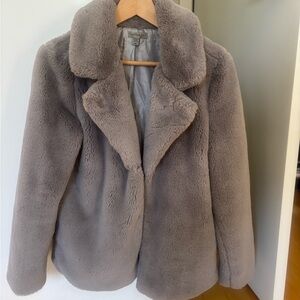 Gray Faux Fur Coat